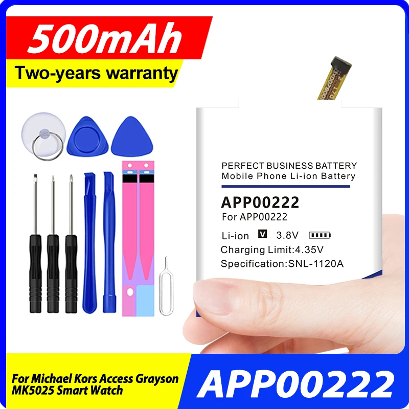 Smartwatch Watches Michael Kors - New 500mAh APP00222 Replacement Battery For