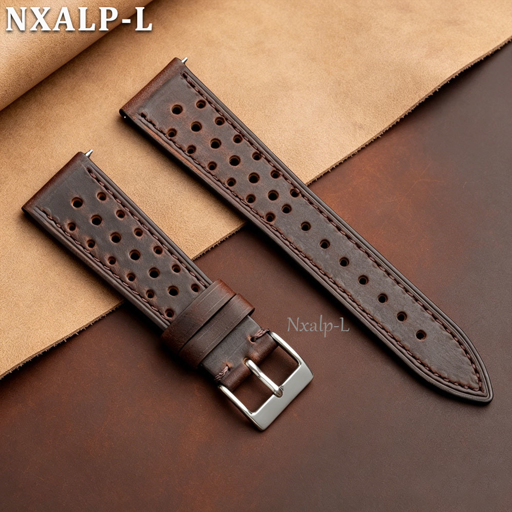 Omega Watches Smartwatch - Vintage Cowhide Watch Band 18mm 19mm