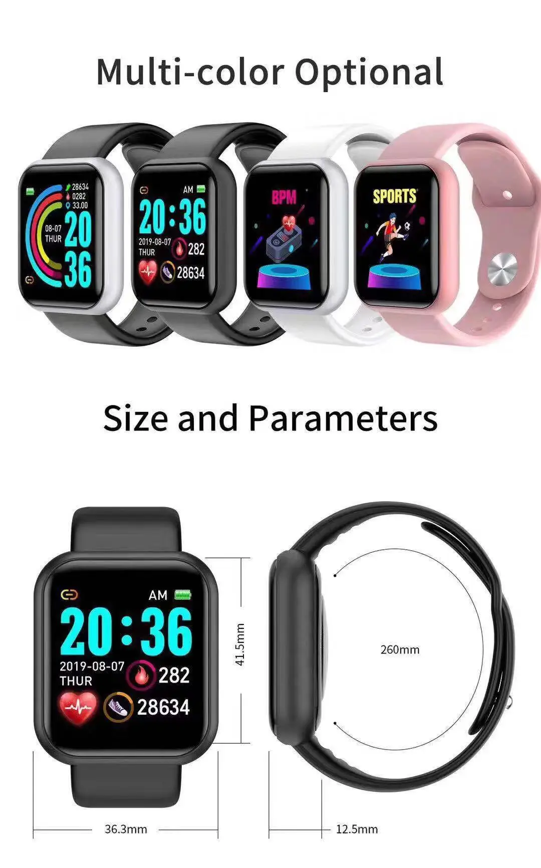 Smartwatch Watches For Men Digital - D20 Pro Smart Watch Men Y68