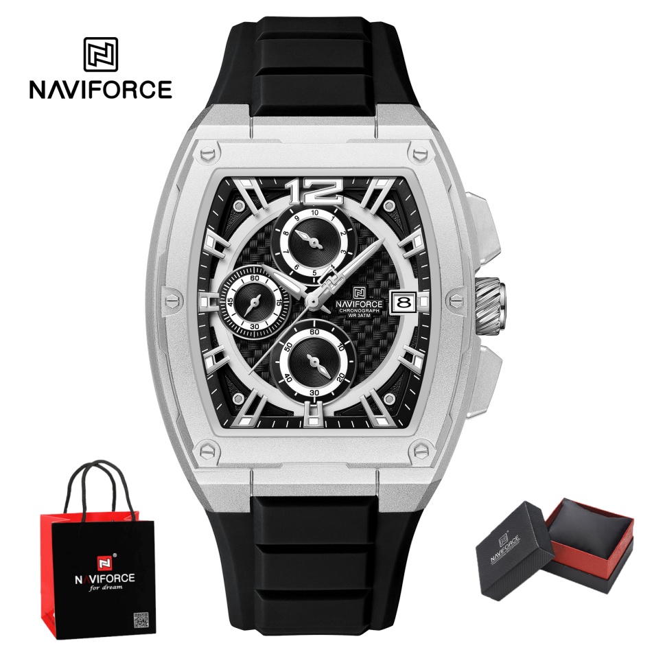 Silicone Sport Band - NAVIFORCE Men's Waterproof Luxury Sport Watch