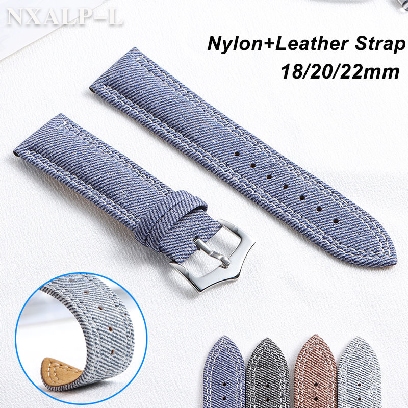 Denim Canvas Nylon Watch Strap - Omega Watches Smartwatch 评论和价格