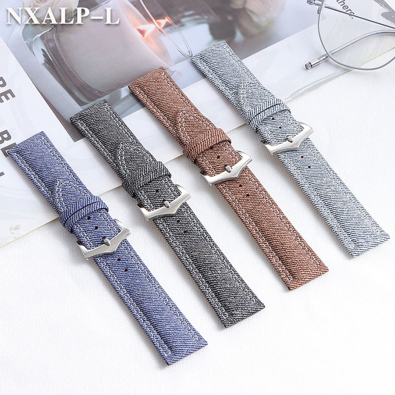 Denim Canvas Nylon Watch Strap - Omega Watches Smartwatch 评论和价格