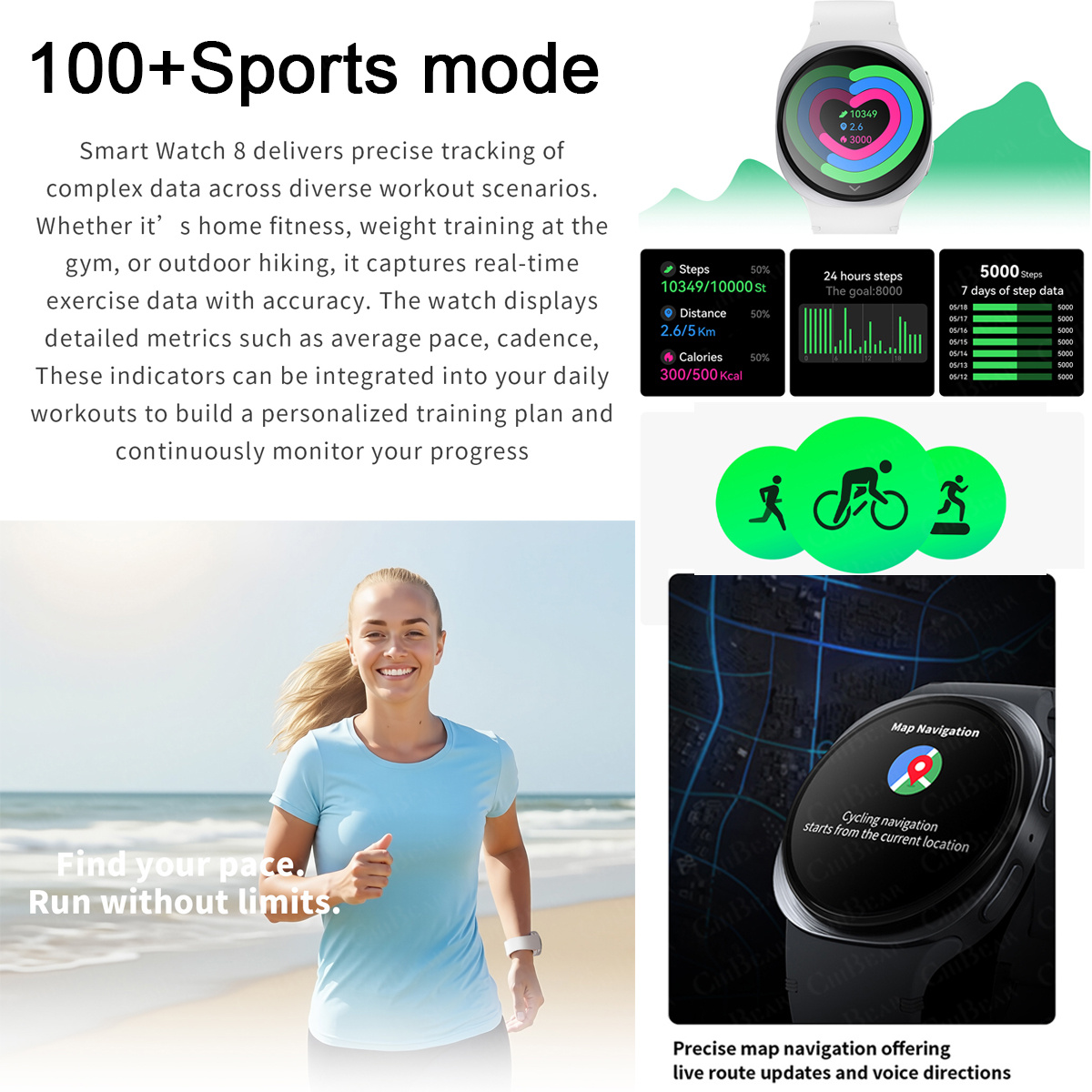 2026 New Watches 8 Mini GPS Tr - Smartwatch Watches For Men Digital 评论和价格