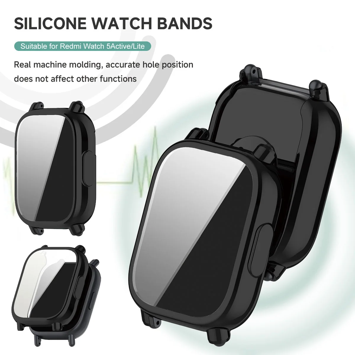 Case+Silicone Strap For Xiaomi - Silicone Sport Band 评论和价格