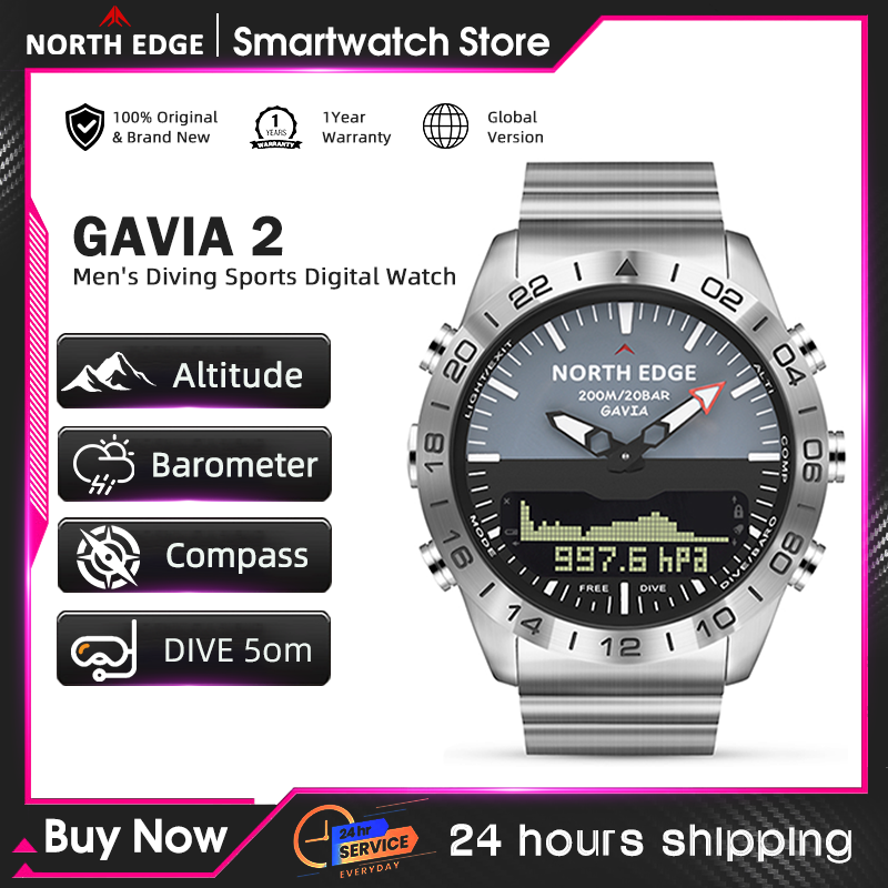 NORTH EDGE Mens Dive Watch Mil - Smartwatch Watches For Men Digital 评论和价格
