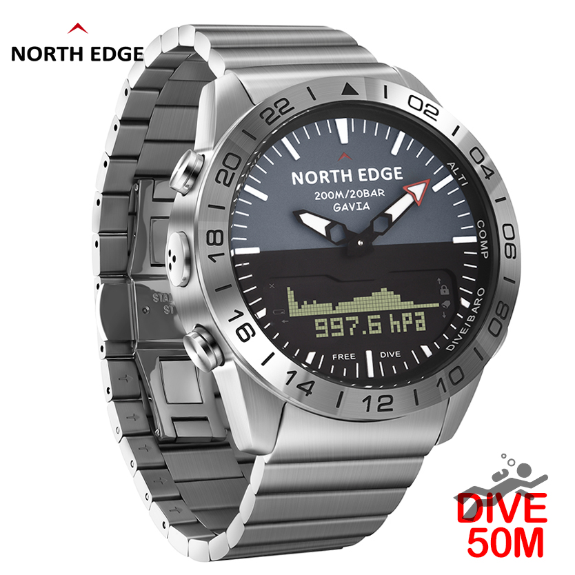 NORTH EDGE Mens Dive Watch Mil - Smartwatch Watches For Men Digital 评论和价格