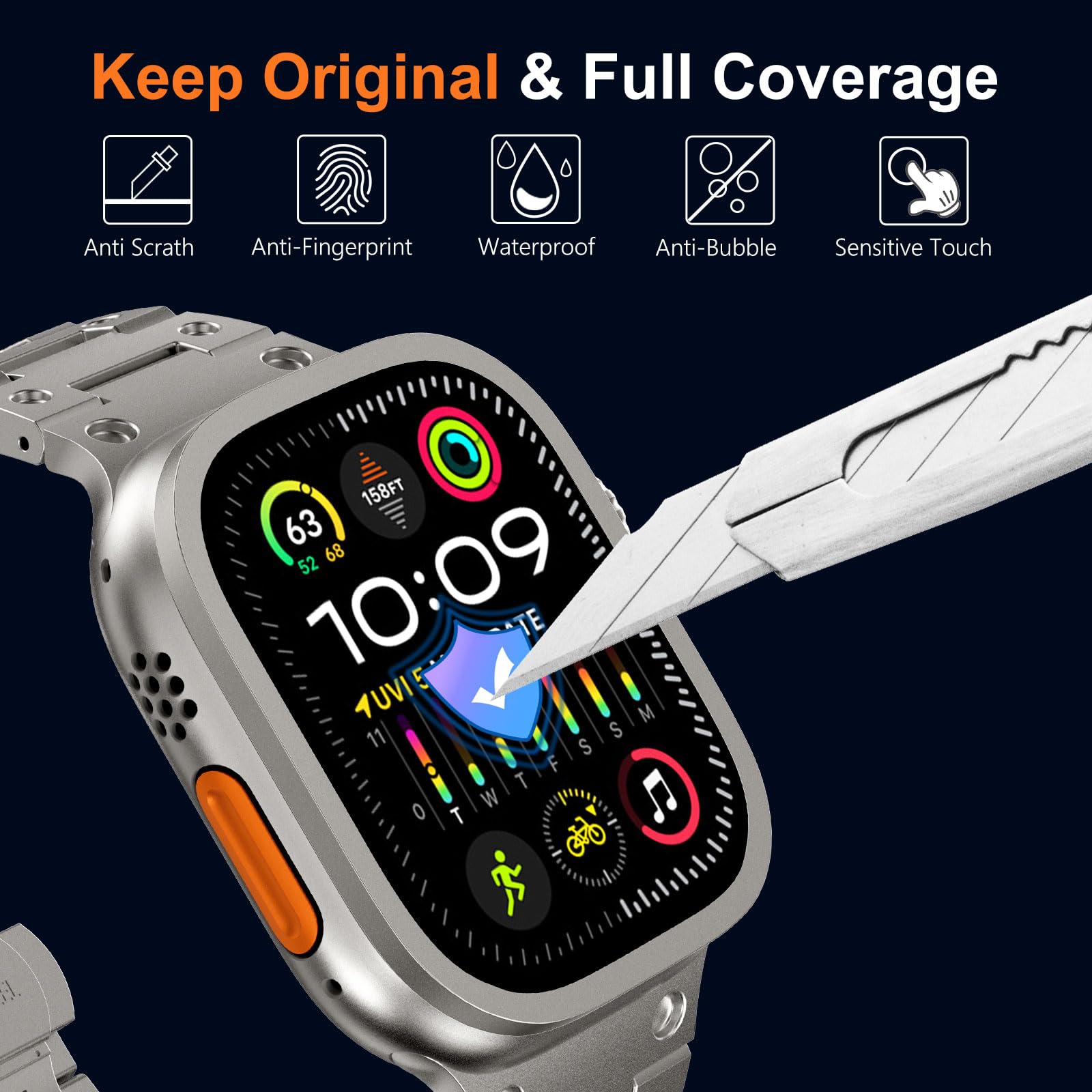 Tempered Glass for Apple Watch - Smartwatch Watches For Men 评论和价格