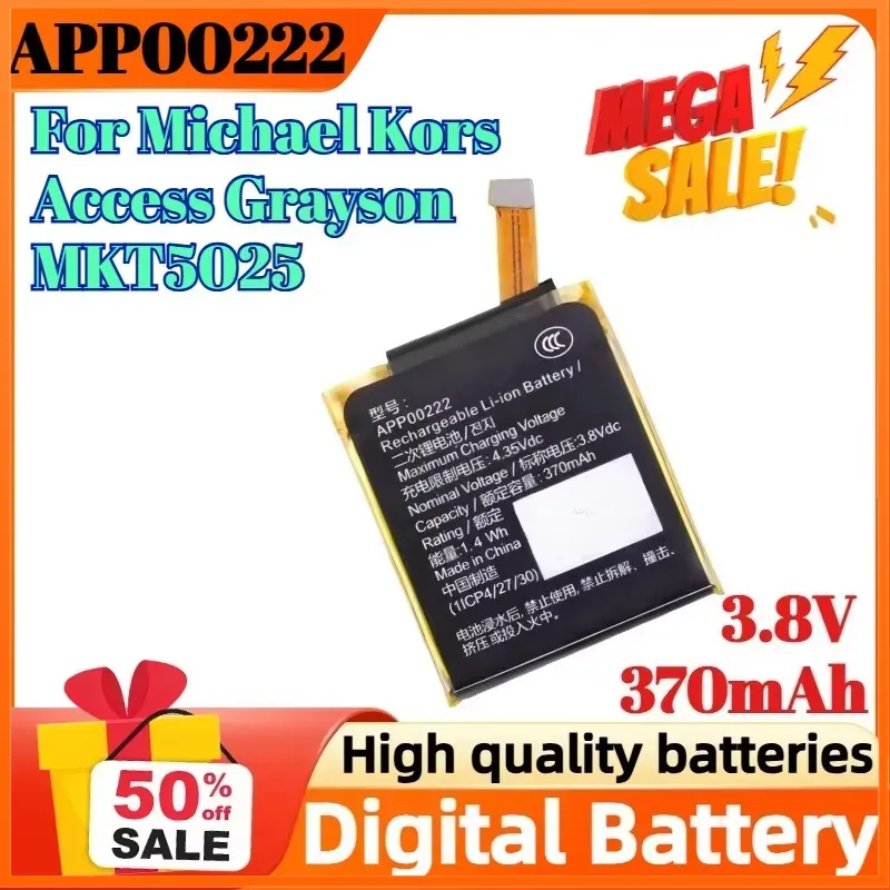 APP00222 3.8V 370mAh Digital B - Smartwatch Watches Michael Kors 评论和价格