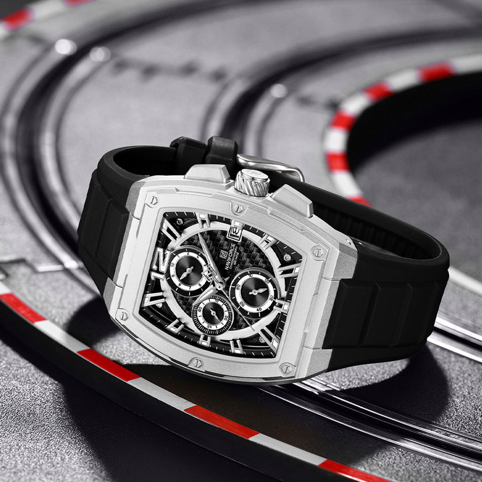 NAVIFORCE Men's Waterproof Lux - Silicone Sport Band 评论和价格