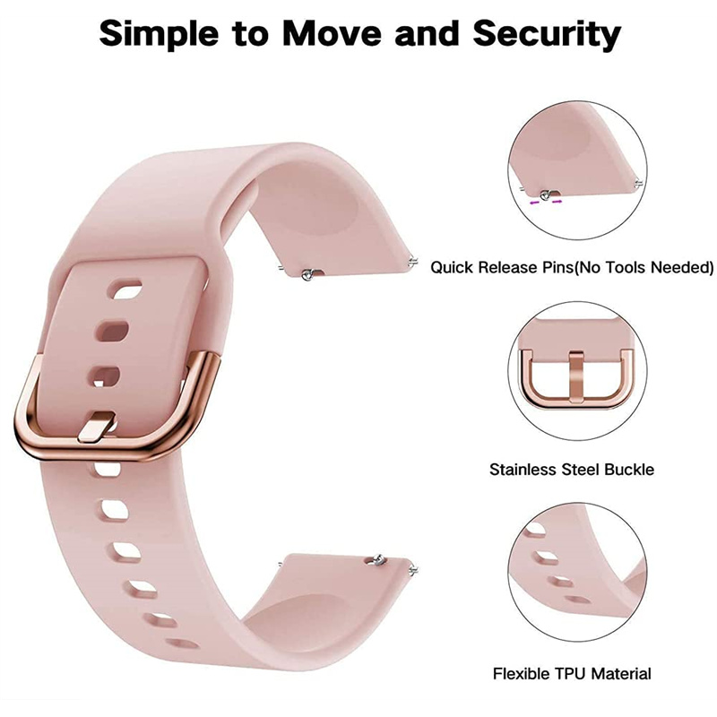20mm/22mm Silicone band For Am - Smartwatch Samsung Watches For Women 评论和价格