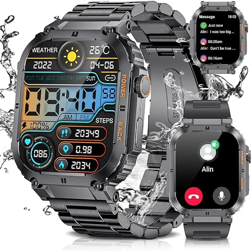 LIGE Outdoor Sports Fitness Sm - Smartwatch Watches For Men Digital 评论和价格