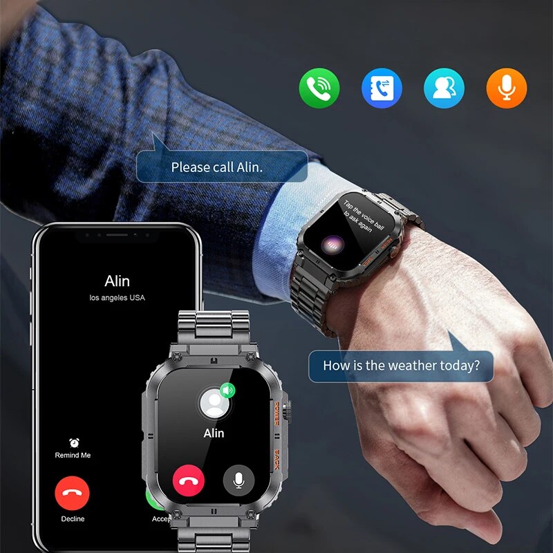 LIGE Outdoor Sports Fitness Sm - Smartwatch Watches For Men Digital 评论和价格