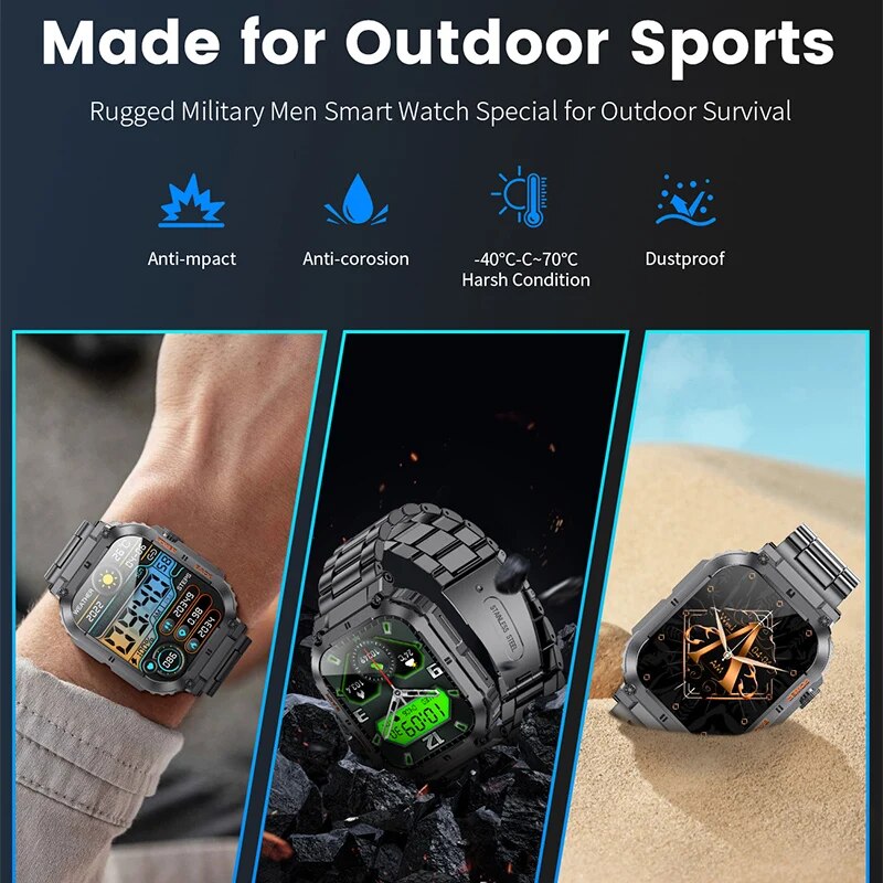LIGE Outdoor Sports Fitness Sm - Smartwatch Watches For Men Digital 评论和价格