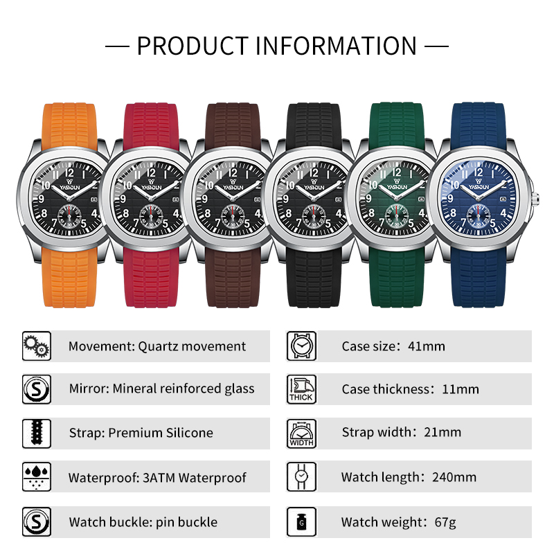 Brand Sport Men‘s Watches Busi - Silicone Sport Band 评论和价格