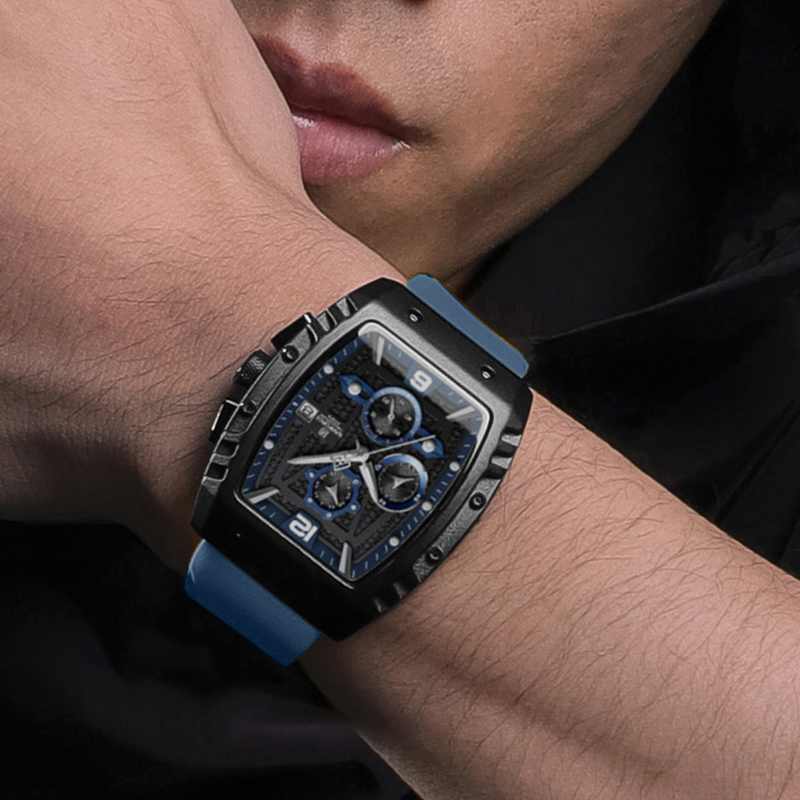 NAVIFORCE Men's Luxury Watch W - Silicone Sport Band 评论和价格