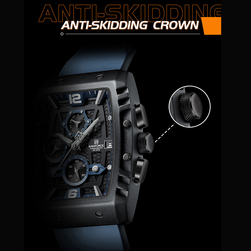 NAVIFORCE Men's Luxury Watch W - Silicone Sport Band 评论和价格
