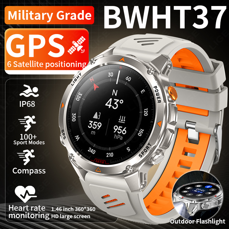 LIGE Rugged GPS Track Smart Wa - Smartwatch Watches For Men 评论和价格