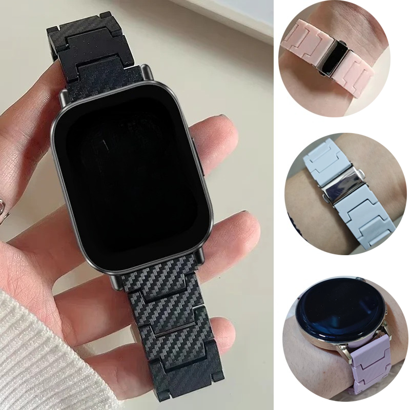 20mm 22mm Carbon Fiber Band Fo - Smartwatch Samsung Watches For Women 评论和价格