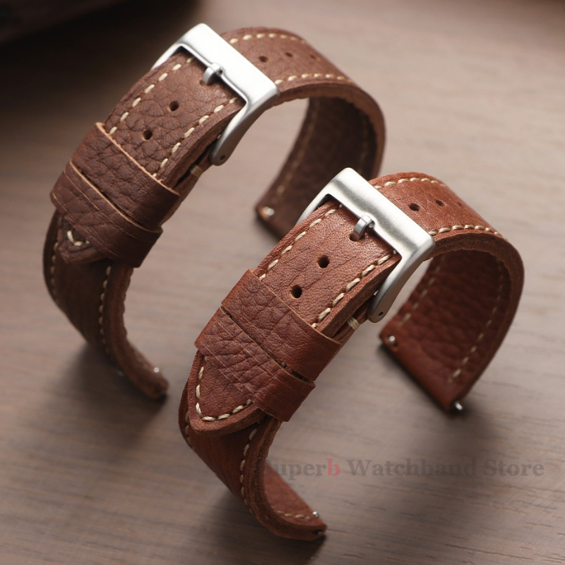 Cowhide Watch Band 20mm 22mm 2 - Omega Watches Smartwatch 评论和价格