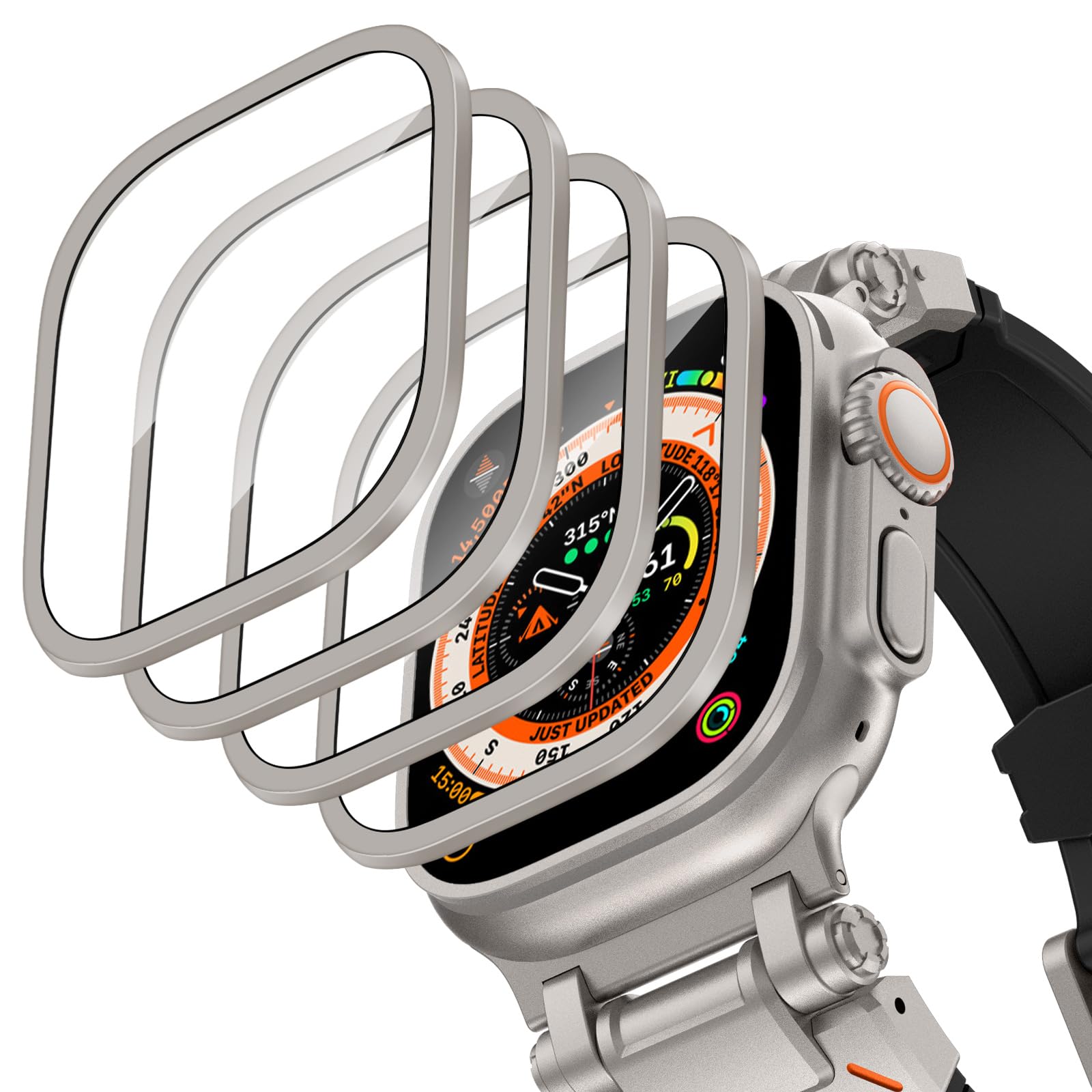 Aluminium Alloy Case+Tempered  - Smartwatch Watches For Men 评论和价格