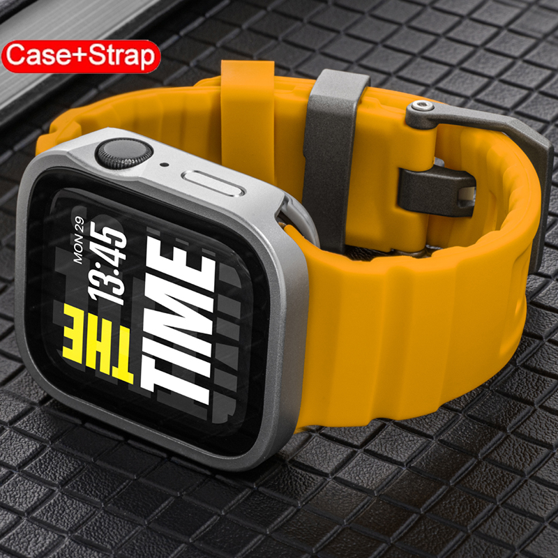 For Apple Watch Waterproof Cas - Silicone Sport Band 评论和价格