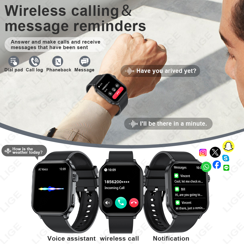 LIGE Original Brand Smart Watc - Smartwatch Watches For Women Branded 评论和价格